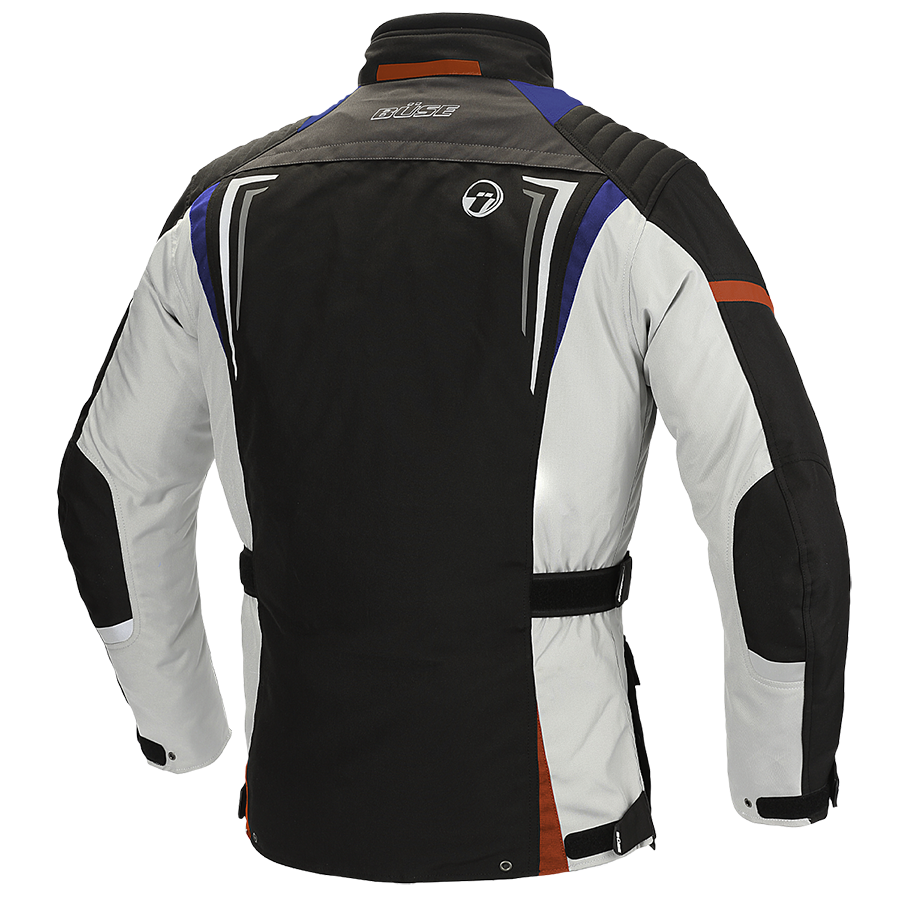 Kurtka motocyklowa damska BUSE Lago Pro szaro/niebieska/czerwona