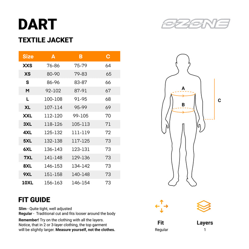 KURTKA MOTOCYKLOWA TEKSTYLNA OZONE DART SILVER BLACK