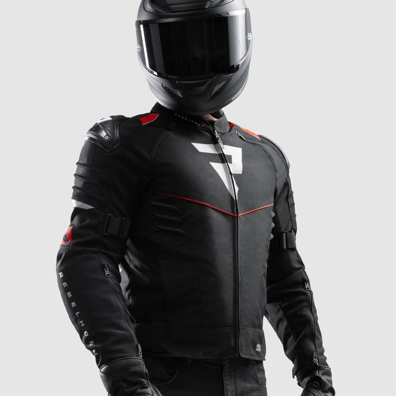 KURTKA MOTOCYKLOWA TEKSTYLNA REBELHORN VANDAL 2 BLACK RED