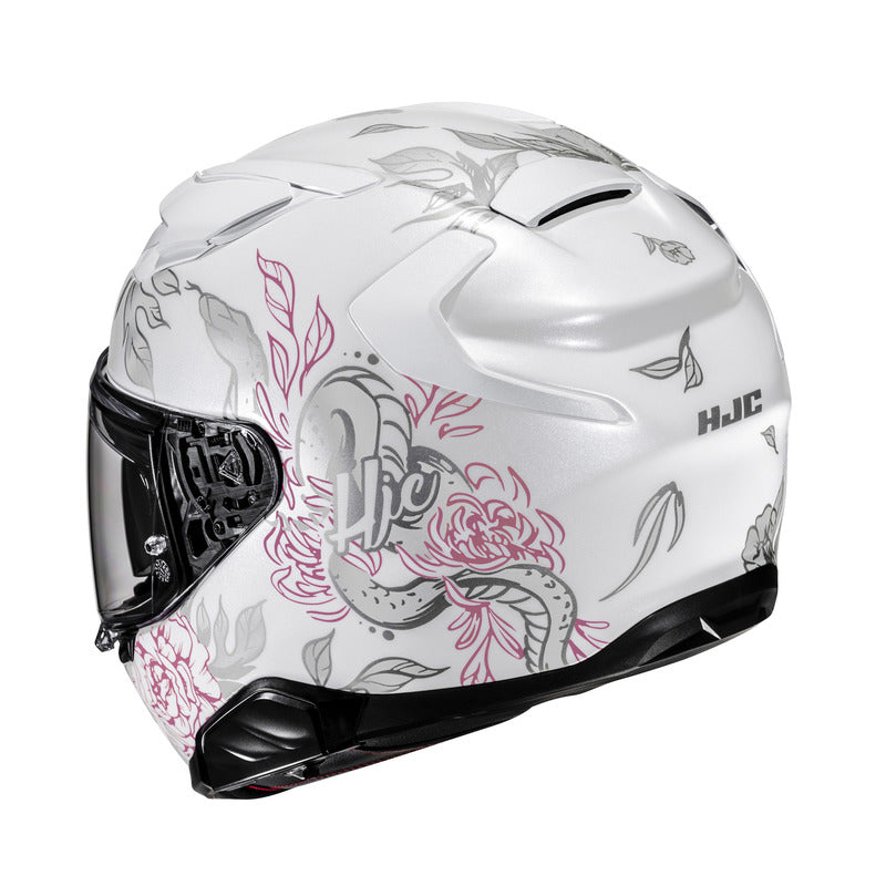KASK MOTOCYKLOWY HJC F71 ELIZ WHITE PINK