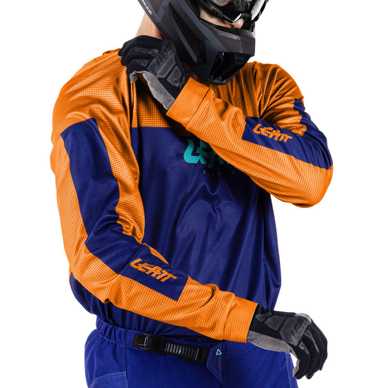 STRÓJ OFFROADOWY BLUZA I SPODNIE JUNIOR LEATT RIDE KIT 3.5 ORANGE M
