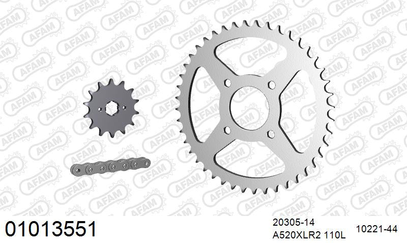 Zestaw napędowy AFAM do HONDA XL 125 V Varadero Y,1,2,3,4,5,6,7,8,9,A,B,C,D,E,F,G