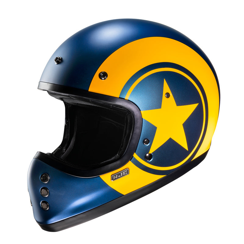 KASK MOTOCYKLOWY HJC V60 NYX BLUE YELLOW