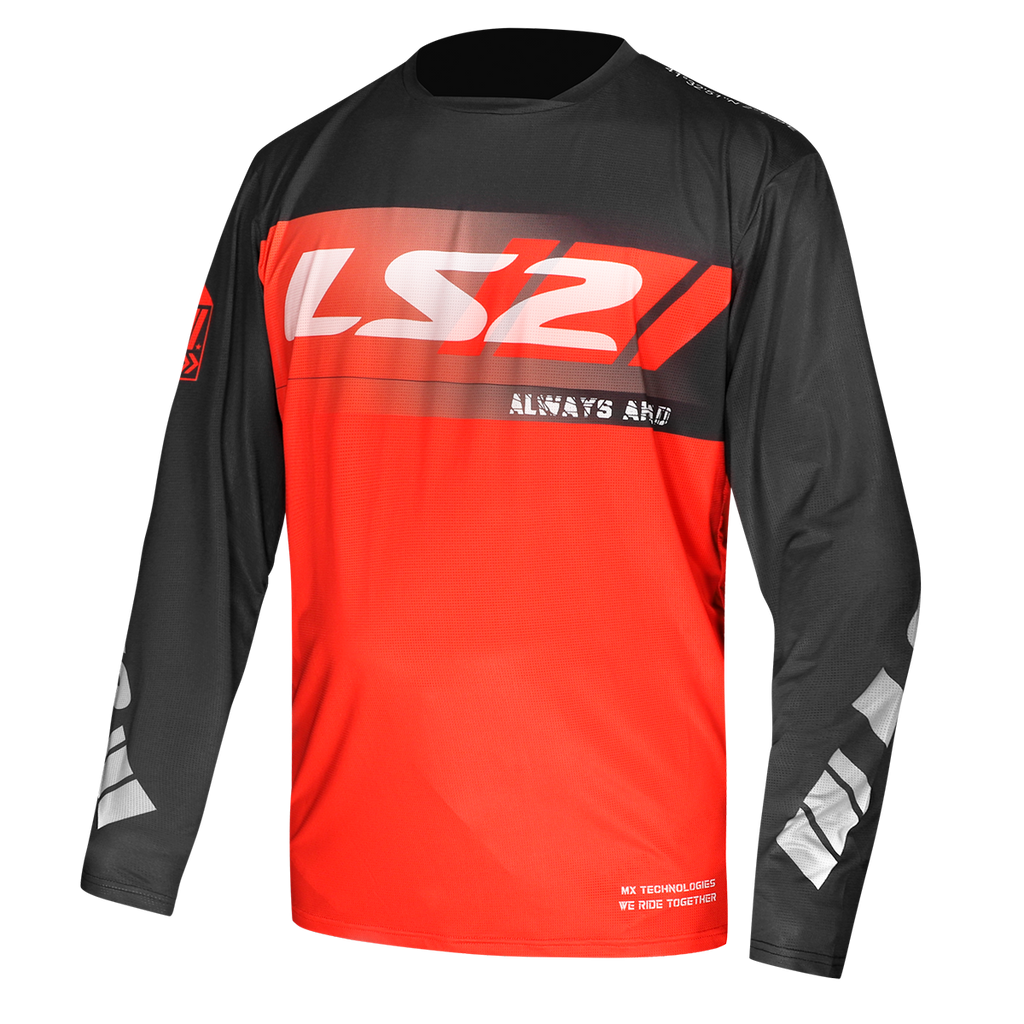 BLUZA LS2 GRAVEL BLACK RED