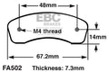 EBC Brakes EBC Klocki kartingowe FA502B (1 kpl. na tarczę)