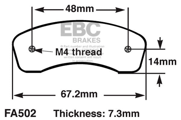 EBC Brakes EBC Klocki kartingowe FA502B (1 kpl. na tarczę)