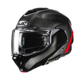 KASK MOTOCYKLOWY HJC F100 CARBON STAN BLACK RED