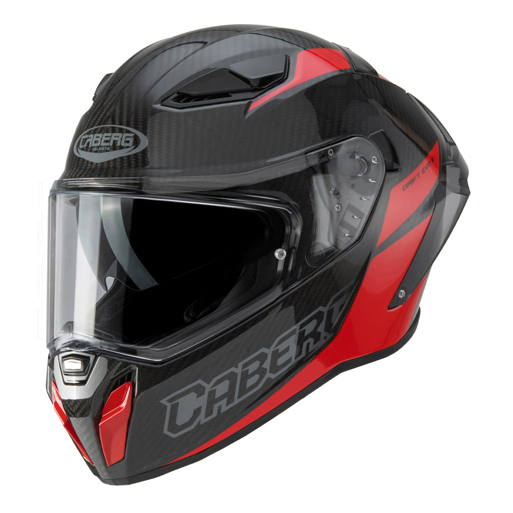 CABERG KASK INTEGRALNY Z BLENDĄ MODEL DRIFT EVO II CARBON NOVA RED (PINLOCK) KOLOR CZARNY/SZARY/CZERWONY (PINLOCK W ZESTAWIE) – zdjęcie 3