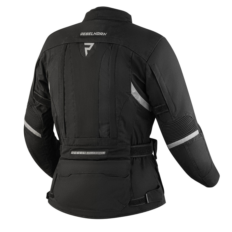 KURTKA MOTOCYKLOWA TEKSTYLNA DAMSKA REBELHORN HARDY 2 BLACK WS