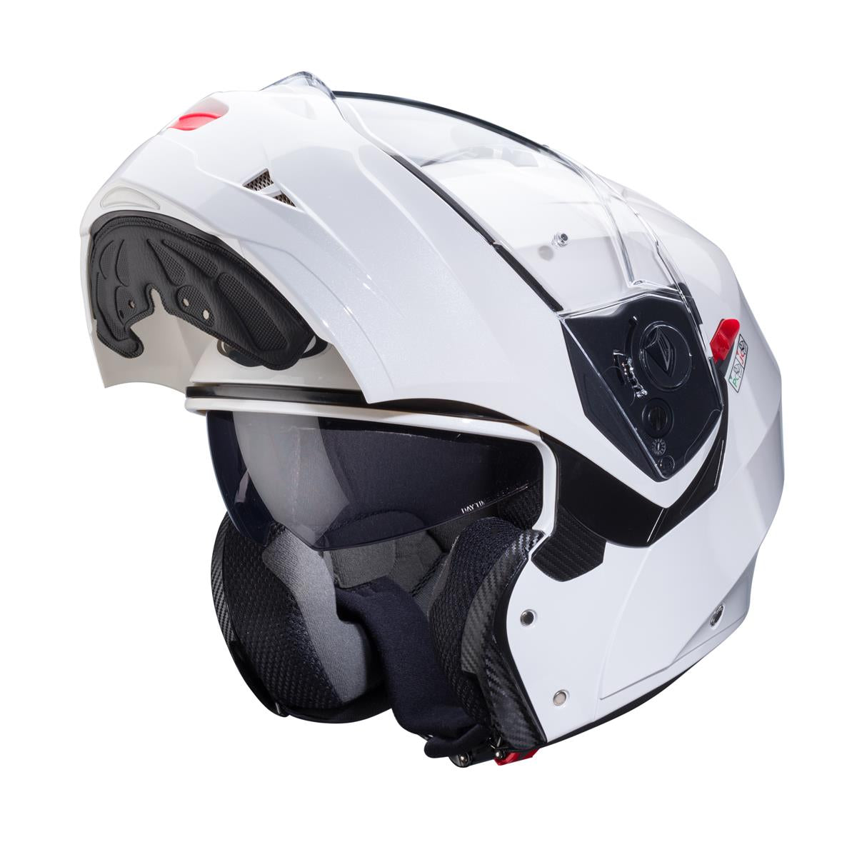 CABERG KASK SZCZĘKOWY FLIP-UP MODEL DUKE X SOLID KOLOR BIAŁY POŁYSK (PINLOCK W ZESTAWIE) – zdjęcie 2