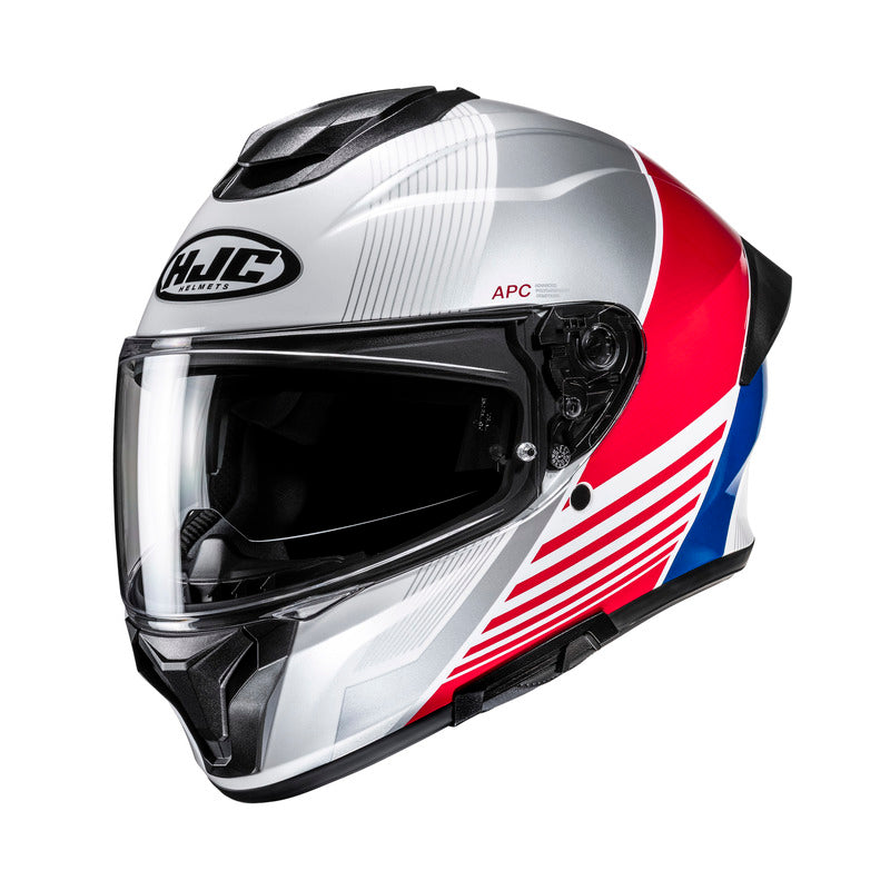 KASK MOTOCYKLOWY HJC C71 MORIX WHITE RED