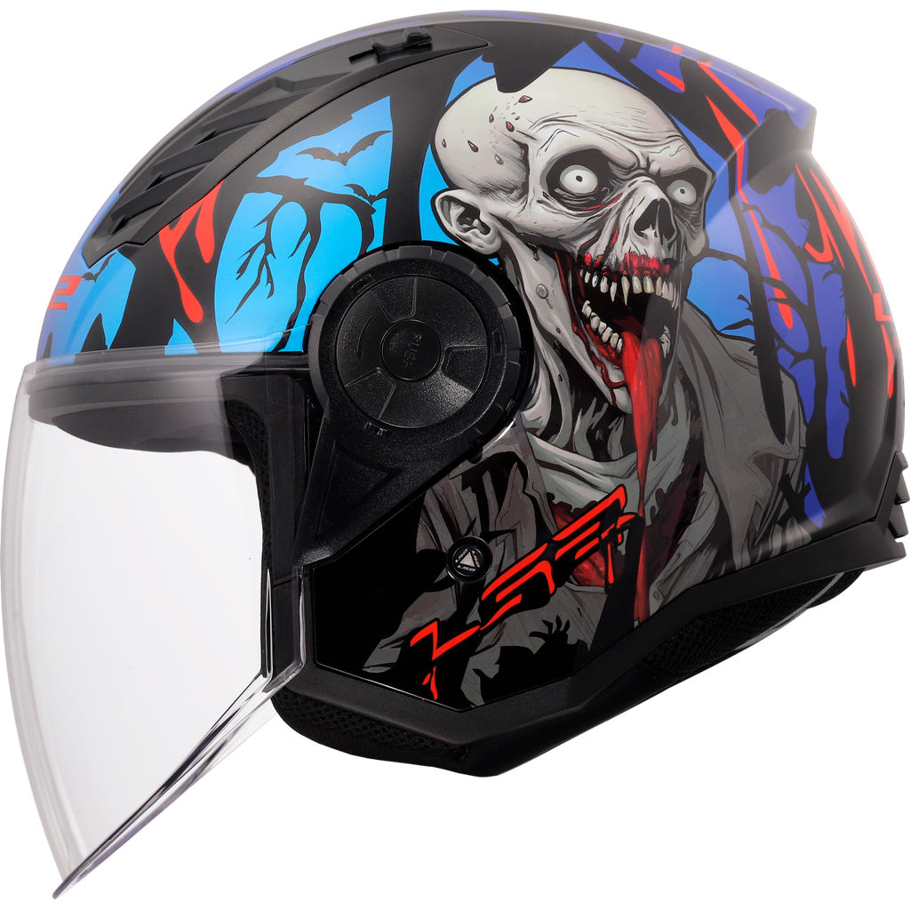 KASK LS2 OF616 AIRFLOW II ZOMBIE II BL.R. BLUE