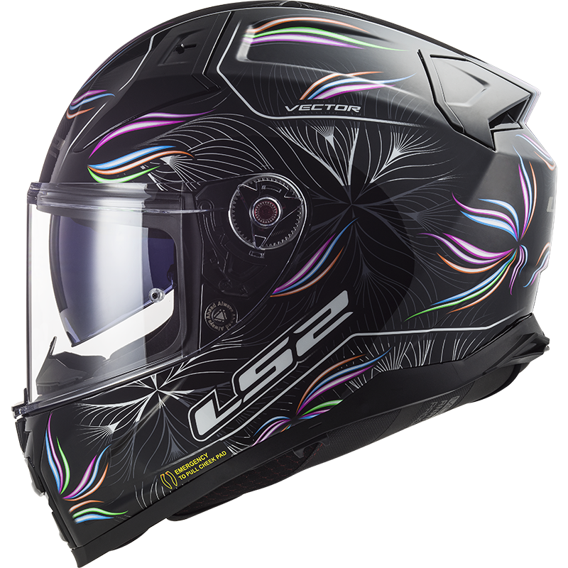 KASK LS2 FF811 VECTOR II TROPICAL BLACK WH.-06