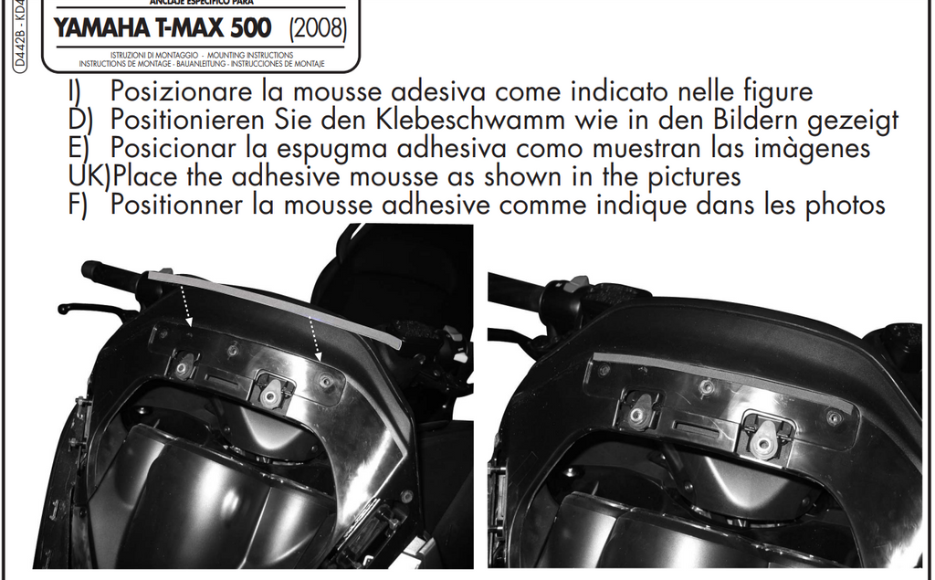 KAPPA SZYBA YAMAHA T-MAX 500 '08-'11 (59 X 45CM) CZARNA