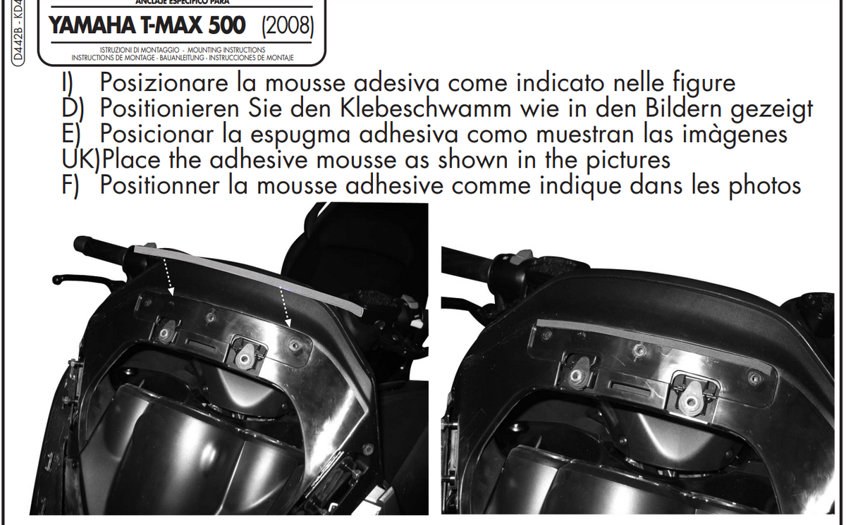 KAPPA SZYBA YAMAHA T-MAX 500 '08-'11 (59 X 45CM) CZARNA