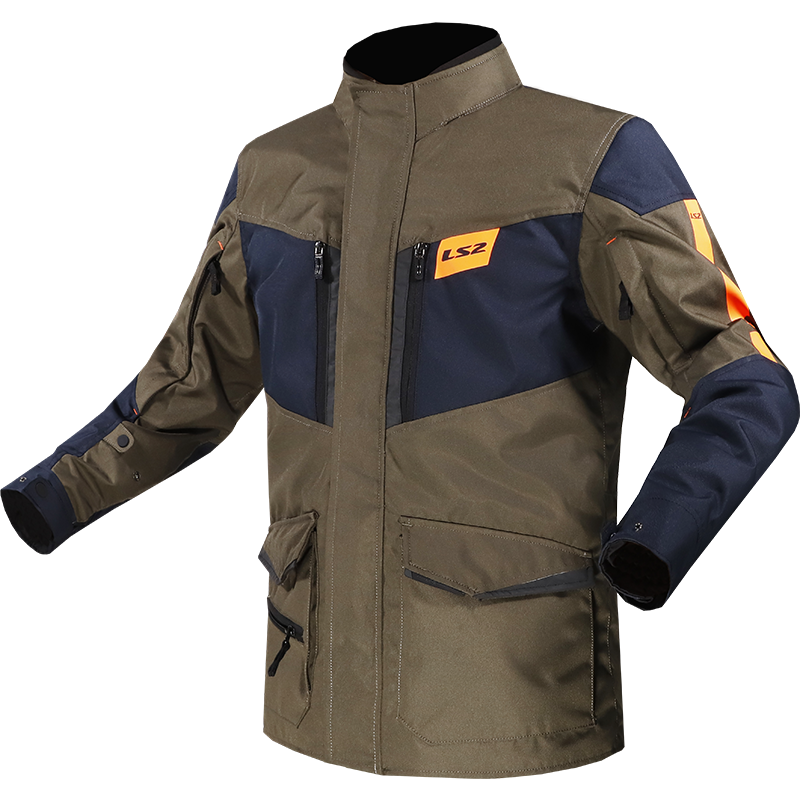 KURTKA LS2 METROPOLIS EVO MAN KHAKI BLUE ORAN.