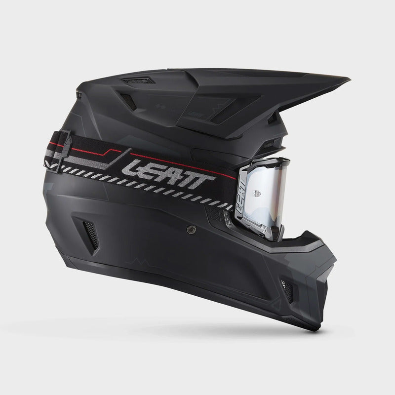 KASK MOTOCYKLOWY Z GOGLAMI LEATT KIT MOTO 7.5 STEALTH BLACK S