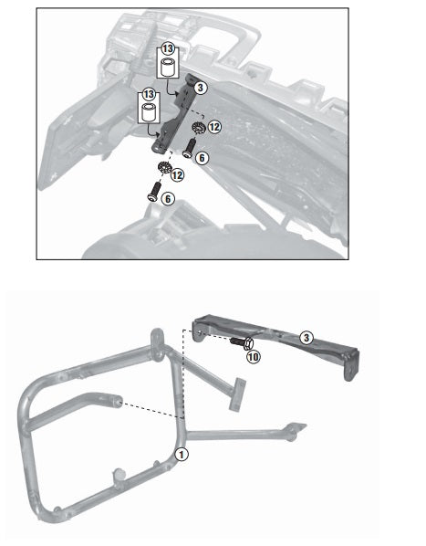KAPPA STELAŻ KUFRÓW BOCZNYCH MONOKEY CAM SIDE BMW R 1200 GS (04-12), R 1200 GS Adventure (06-13) - POD KUFRY KFR K'FORCE ORAZ KVG K'VOYAGER ALU – zdjęcie 2