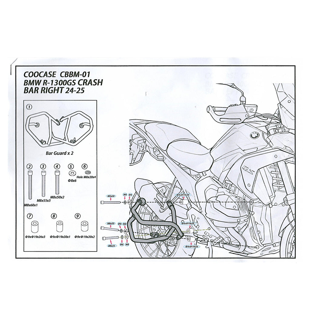 OSŁONY SILNIKA GMOLE COOCASE BMW R1300GS 24-25 DOLNE – zdjęcie 6