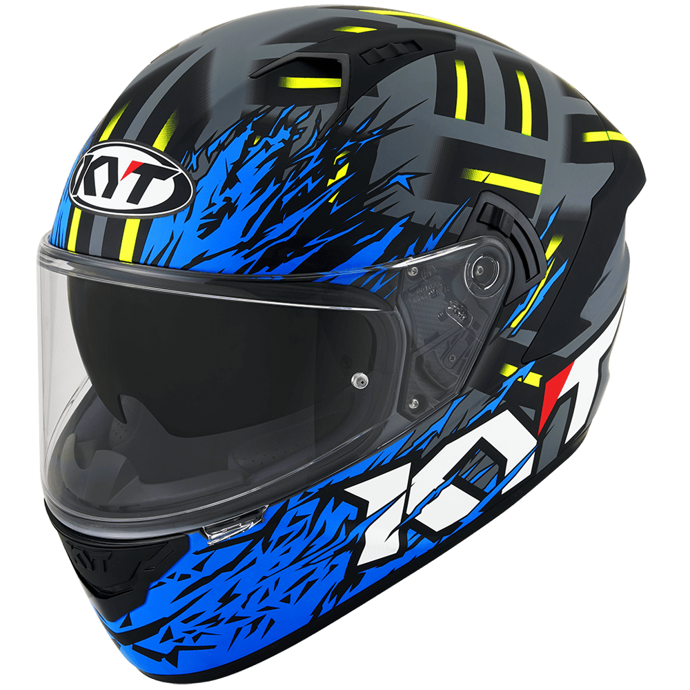 Kask Motocyklowy KYT NF-R FLAMING niebieski