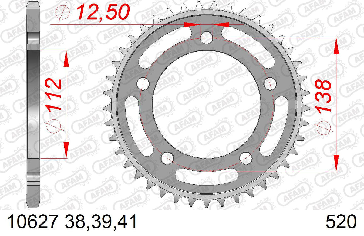 Zestaw napędowy UNIBEAR + AFAM do Honda CB 500 F / CB 500 FA ABS 2013–2021 – łańcuch i zębatki – zdjęcie 3