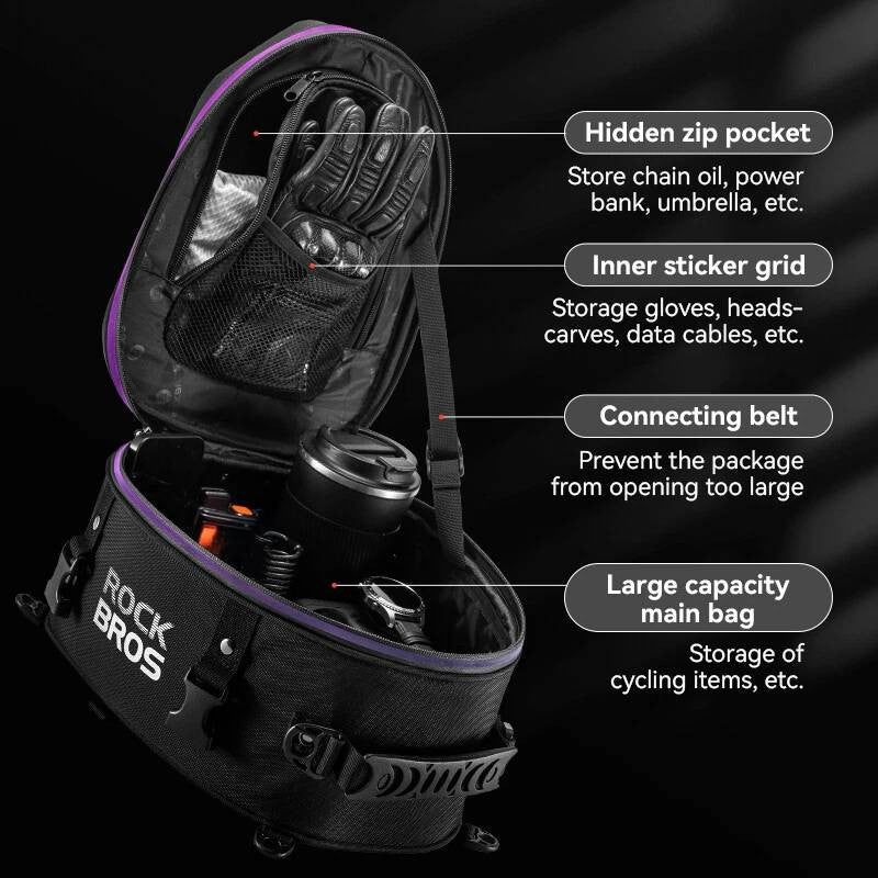 Torba motocyklowa 3w1 TAIL BAG, plecak, na ramię 12,5L Hard Shell (3017001901) ROCKBROS