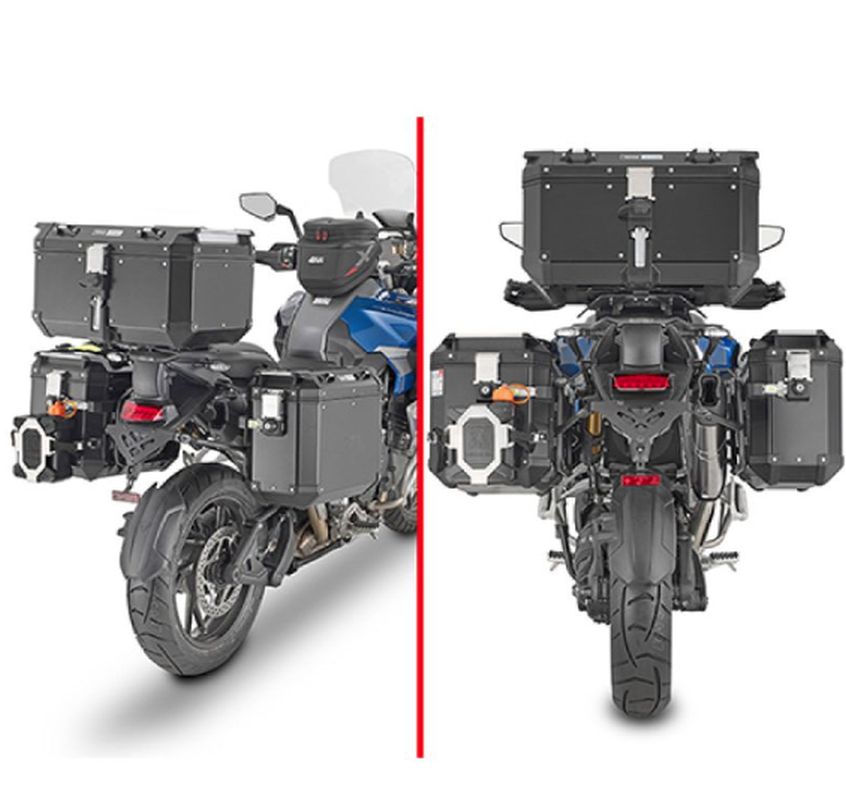 KAPPA STELAŻ KUFRÓW BOCZNYCH MONOKEY CAM SIDE TRIUMPH TIGER 1200 GT EXPLORER/RALLY EXPLORER '22-'25, - POD KUFRY KFR K'FORCE ORAZ KVG K'VOYAGER ALU