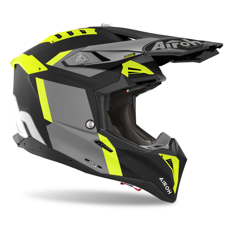 KASK MOTOCYKLOWY AIROH AVIATOR 3 GLORY YELLOW MATT