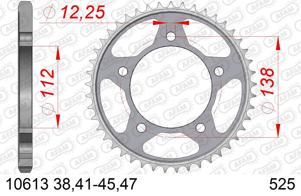 Zestaw napędowy UNIBEAR + AFAM do Honda CB 500 X / CB 500 XA ABS 2013–2018 – łańcuch i zębatki – zdjęcie 5