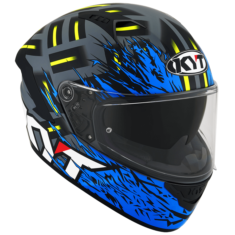 Kask Motocyklowy KYT NF-R FLAMING niebieski