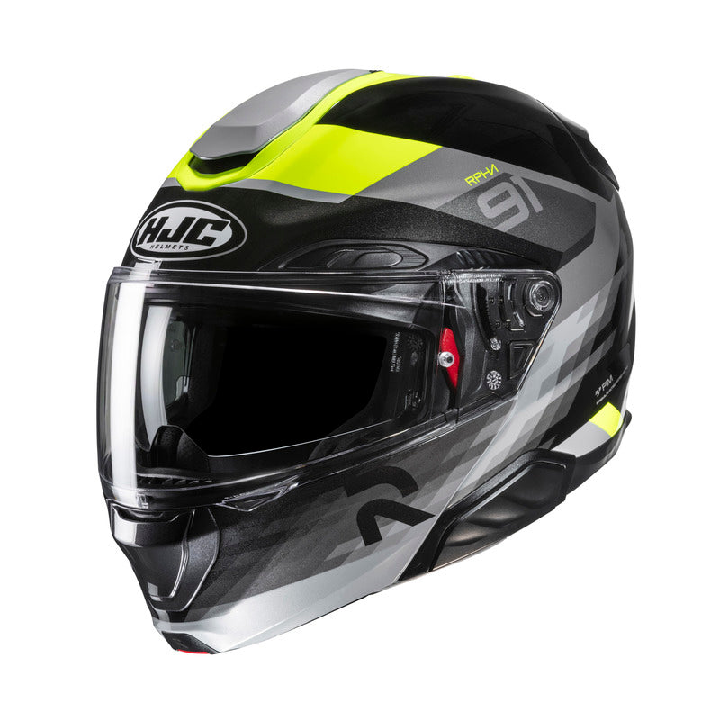 KASK MOTOCYKLOWY HJC RPHA91 MADAL BLACK YELLOW