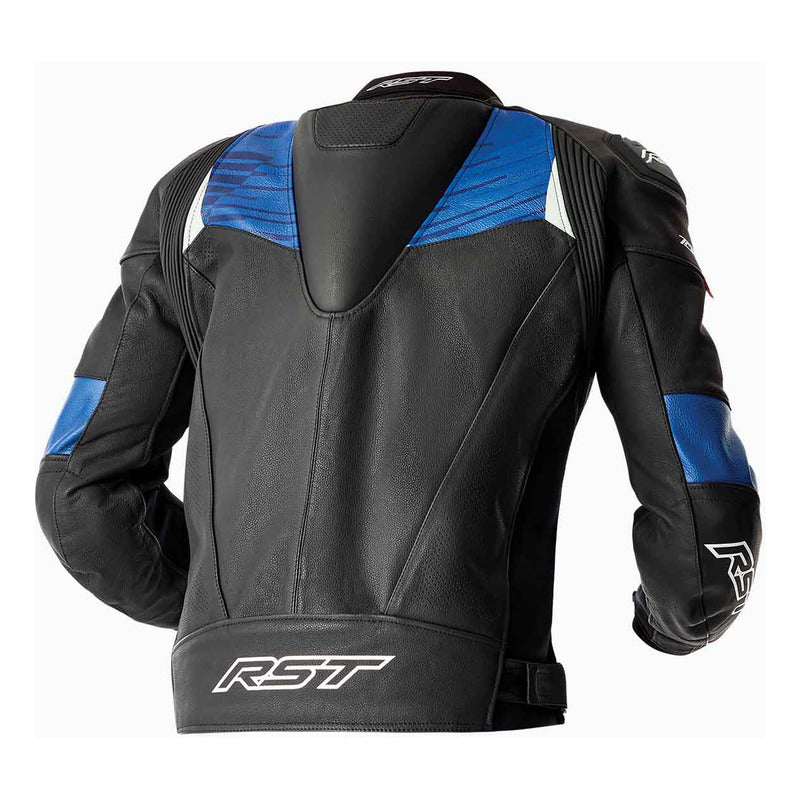 KURTKA MOTOCYKLOWA SKÓRZANA RST TRACTECH EVO D3O BLACK BLUE S