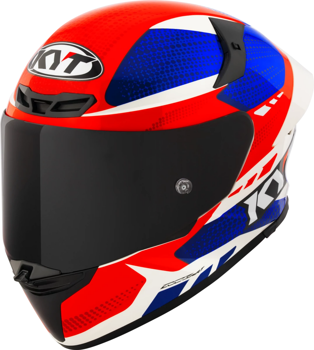 Kask motocyklowy KYT TT-REVO GEAR Niebieski/Czerwony