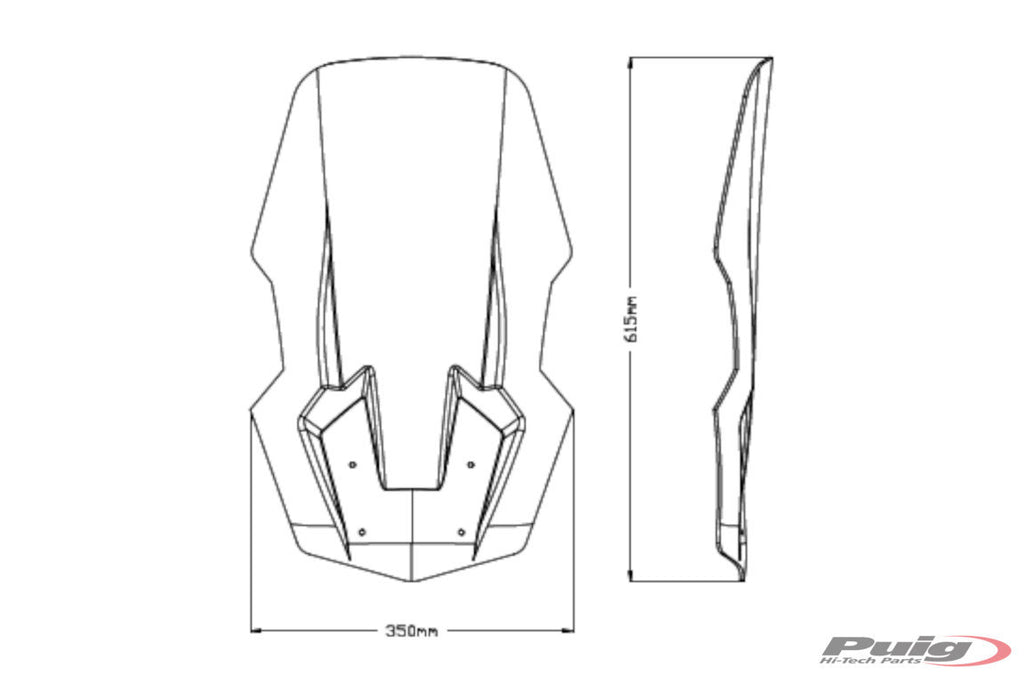 SZYBA PUIG V-TECH DO KEEWAY VIESTE 2021 (TOURING) LEKKO PRZYCIEMNIONA
