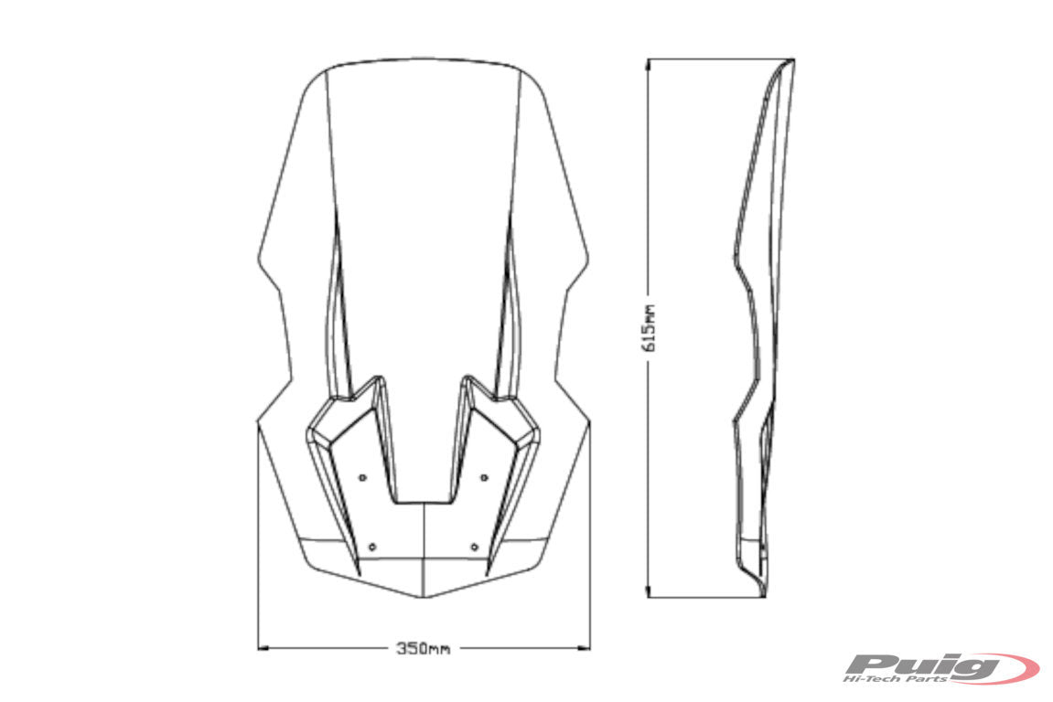 SZYBA PUIG V-TECH DO KEEWAY VIESTE 2021 (TOURING) LEKKO PRZYCIEMNIONA