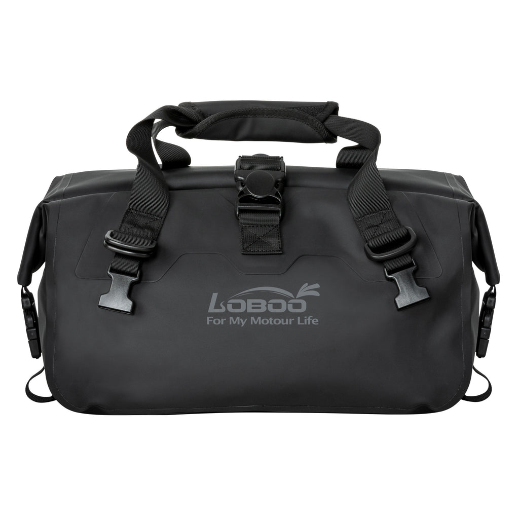 LOBOO Sakwy boczne WANDERER, materiał TPU, wodoodporne IPX6M, magnetyczne zapięcie, zamek, system MOLLE, czarne, 2 szt 30L+40L