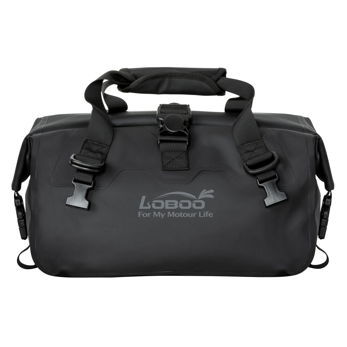 LOBOO Sakwy boczne WANDERER, materiał TPU, wodoodporne IPX6M, magnetyczne zapięcie, zamek, system MOLLE, czarne, 2 szt 30L+40L