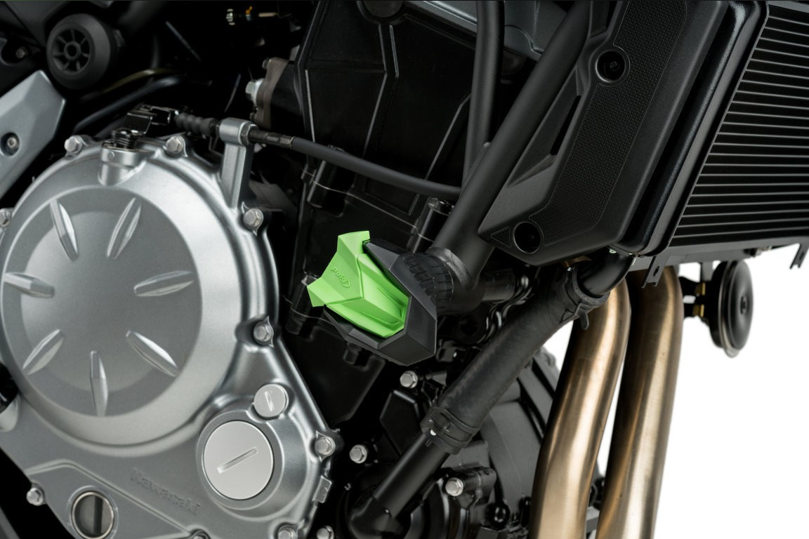 PUIG CZĘŚCI ZAMIENNE - PARA GUMOWYCH KOŃCÓWEK DO CRASH PADS R19 DO SUZUKI GSX-R750 04-05 ZIELONE