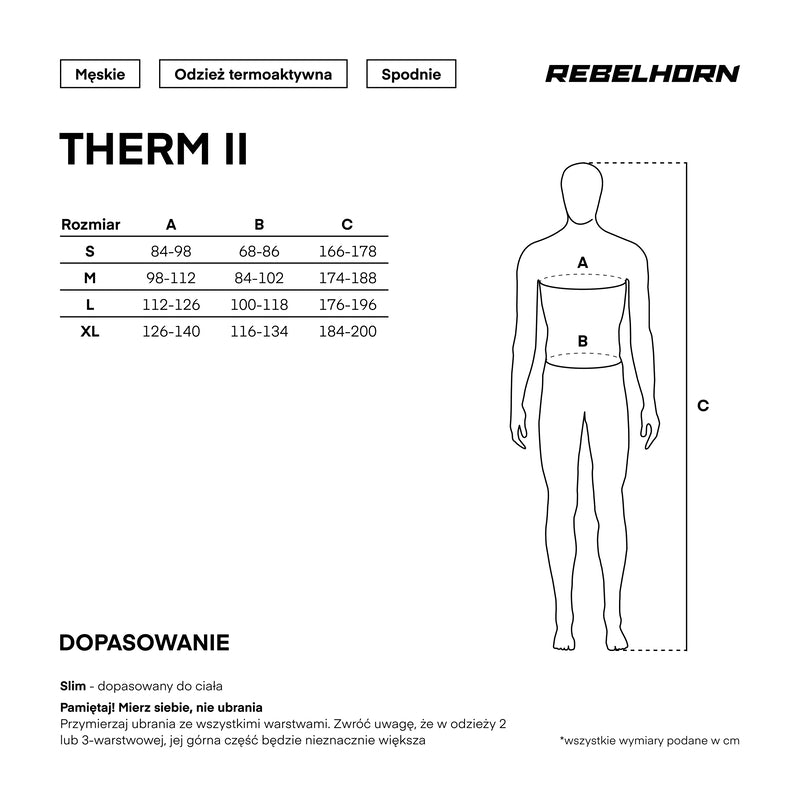 SPODNIE TERMOAKTYWNE REBELHORN THERM 2 BLACK BLUE