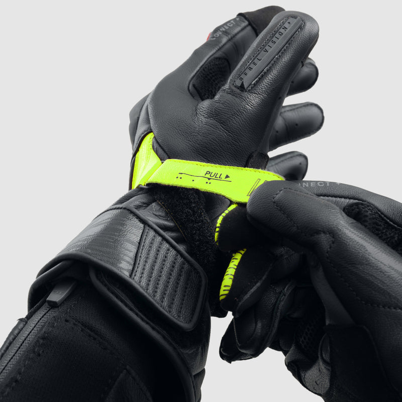 RĘKAWICE MOTOCYKLOWE REBELHORN VIPER BLACK GREY FLUO YELLOW