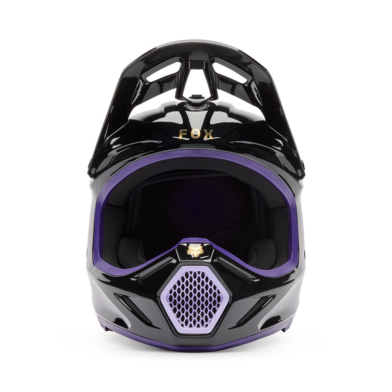 KASK MOTOCYKLOWY FOX V3 DRIP BLACK PURPLE