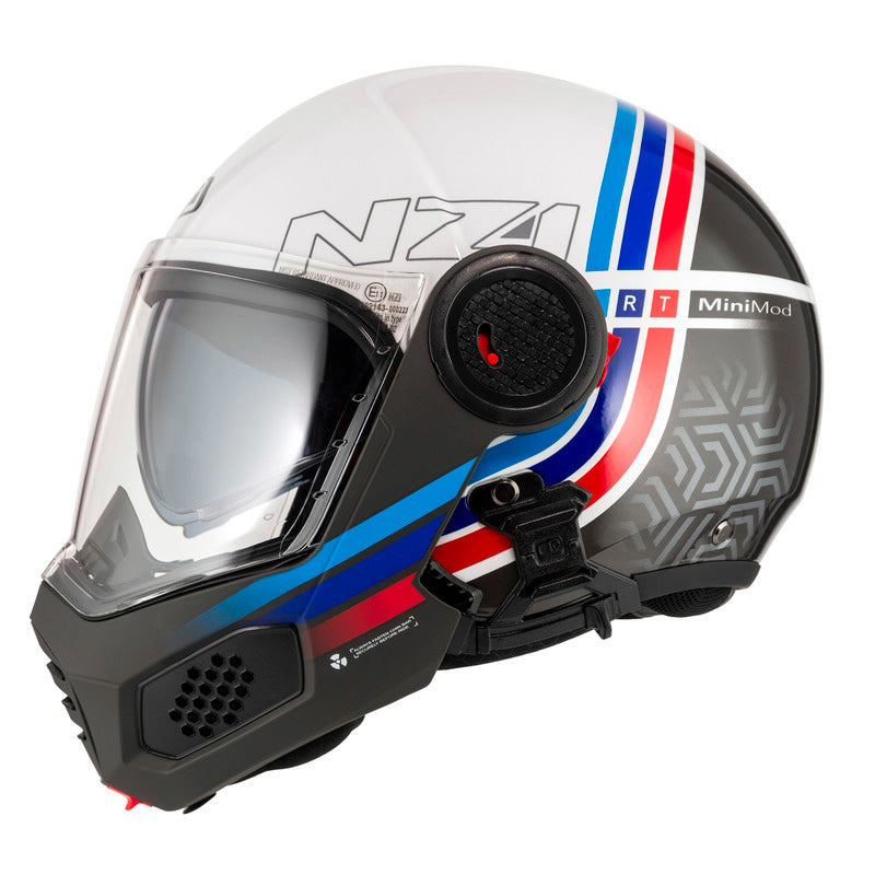 KASK MOTOCYKLOWY NZI MINIMOD DUO WATSON WHITEBLACK POWER XS