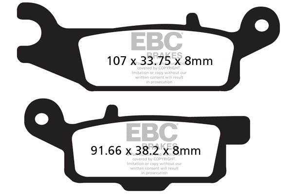 EBC Brakes Klocki hamulcowe EBC FA444R (kpl. na 1 tarcze) (odpowiednik PROX 37.265102)