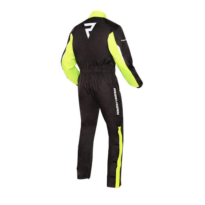 KOMBINEZON PRZECIWDESZCZOWY REBELHORN TRAVEL BLACK FLUO YELLOW