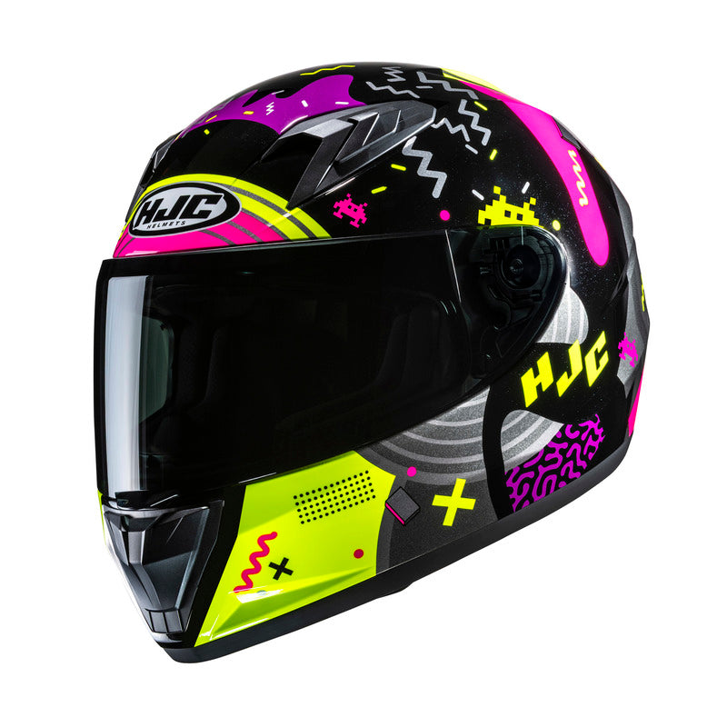 KASK MOTOCYKLOWY JUNIOR HJC Y10 MIKA BLACK PINK