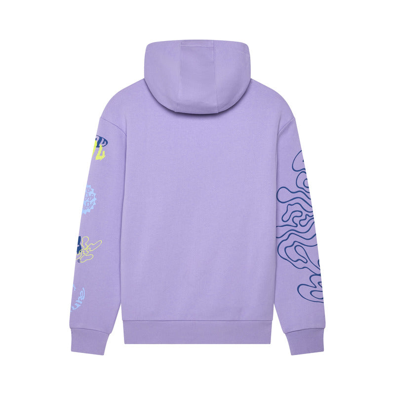 BLUZA Z KAPTUREM FOX LADY HELLO FUTURE FLEECE PO LILAC