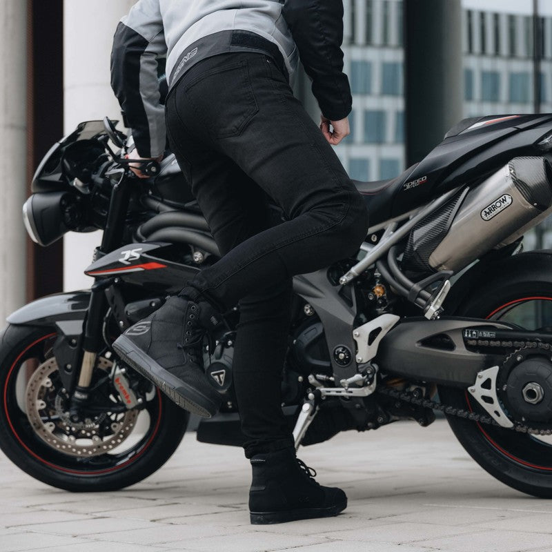 JEANSY MOTOCYKLOWE OZONE STRIKER SLIM FIT BLACK
