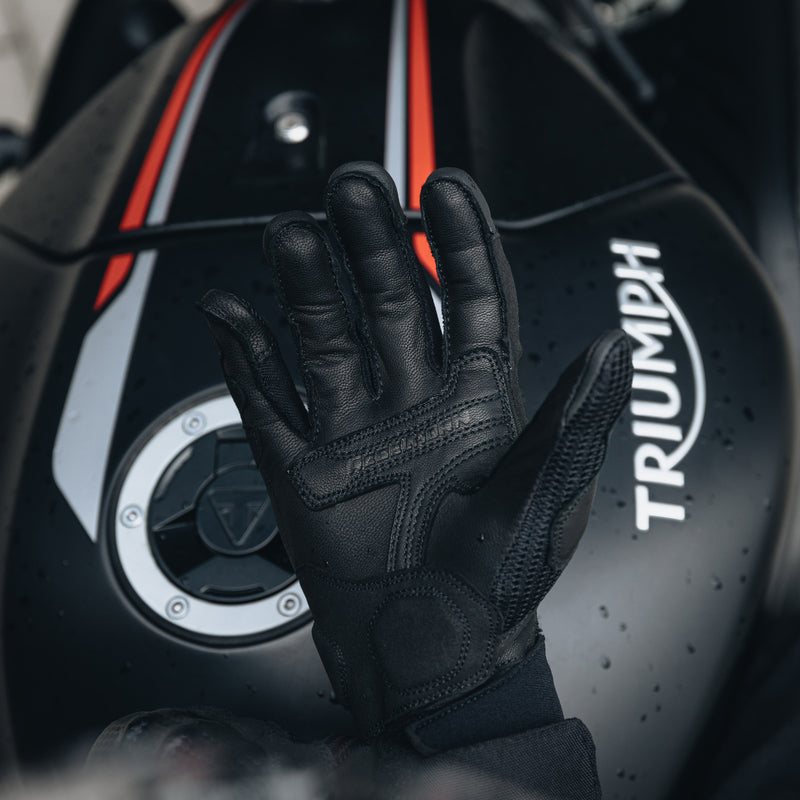 RĘKAWICE MOTOCYKLOWE REBELHORN GAP 3 BLACK FLUO RED