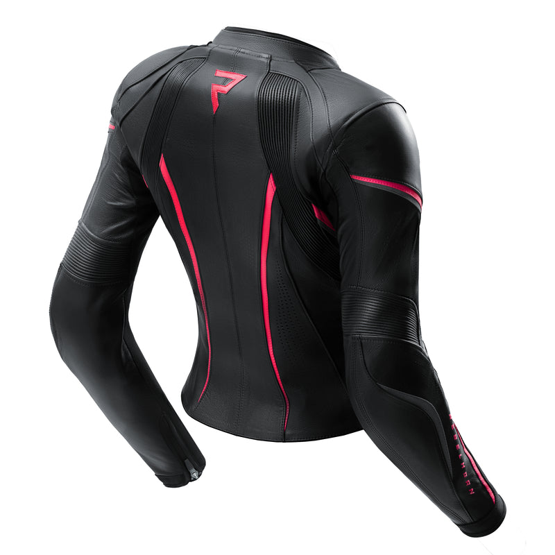 KURTKA MOTOCYKLOWA SKÓRZANA DAMSKA REBELHORN DIVA ST BLACK PINK