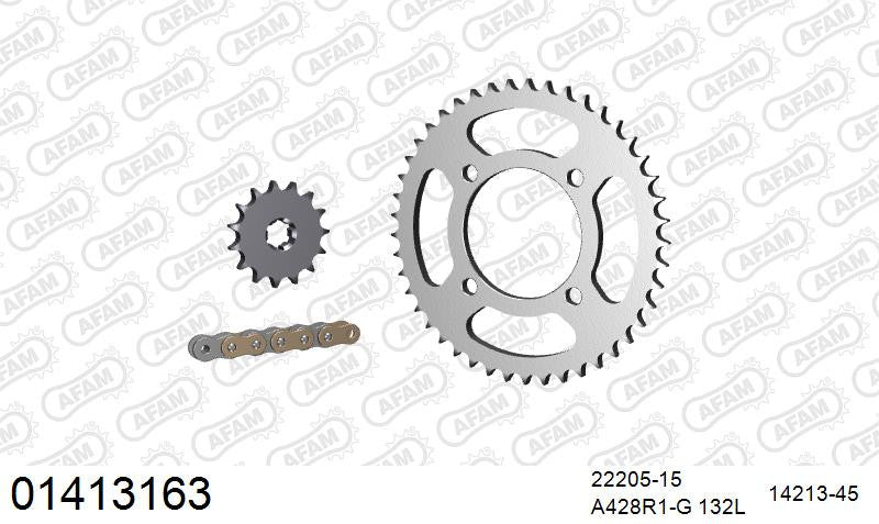 Zestaw napędowy AFAM do SUZUKI GZ 125 Marauder W,X,Y,K1,K2,K3,K4,K5,K6,K7,K8,K9,L0,L1 – zdjęcie 2